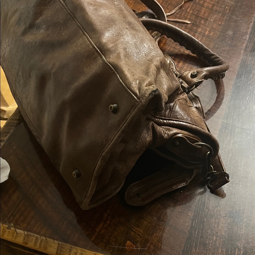 Balenciaga Brown Leather Shoulder Bag - Picture 7 of 9